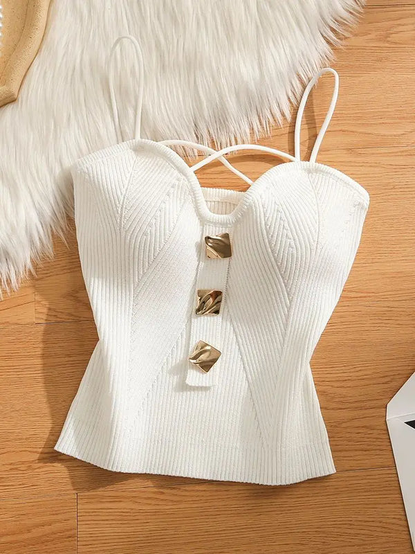 Seductive Knitted Tank Top for Women - Summer Essential Inner Layer